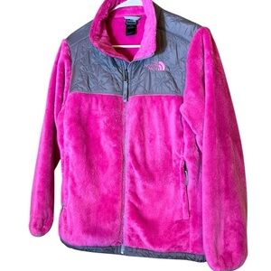 The North Face Pink and Gray Fleece Jacket